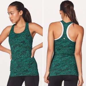 Lululemon | CRB Cool Racerback II Tank | Kitakami Viridian Green Black | 2